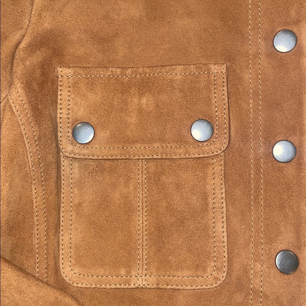 Lucky Brand Camel Suede Jacket Size M - Picture 4 of 13